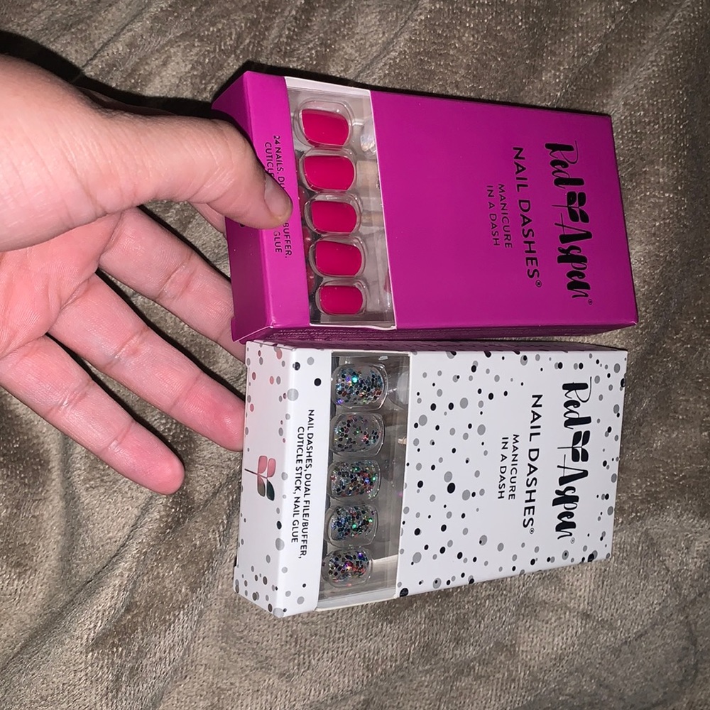 Red aspen square nails, never used. Brand new